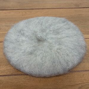 Vintage Hilda Ltd Beret Hat Womens Light Gray 100% Wool Nordic Icelandic